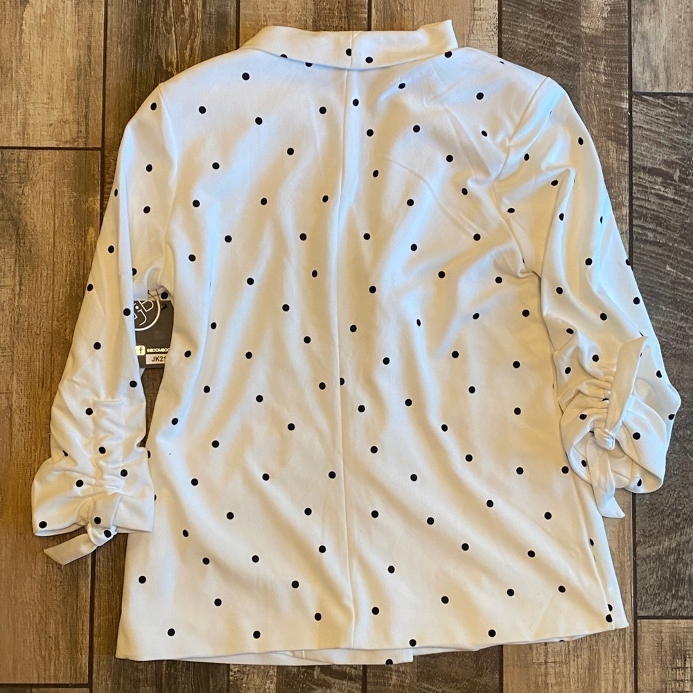 Boom Boom Jeans White Polka Dot Women's Blazer 🆕 - Picture 13 of 14